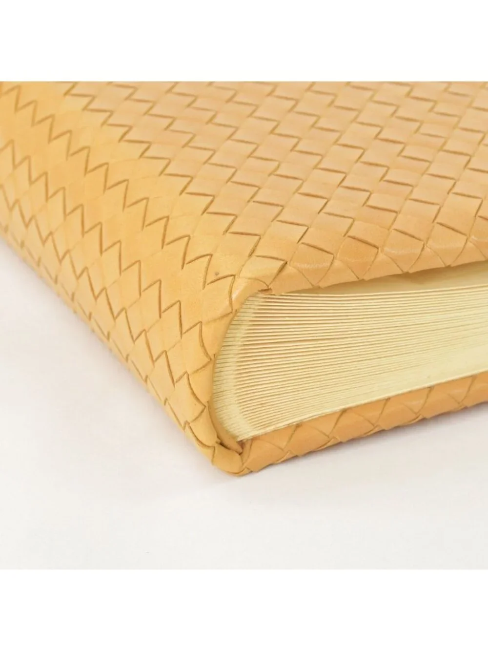 Bottega Veneta Vintage Notebook Intrecciato Leather Beige Brown Agenda